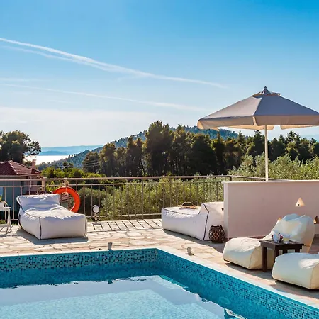 Villa Luxury With Private Pool In Skopelos, Spacious & Private, Amaryllis By Kardous Alikias